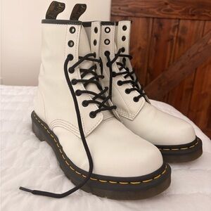 Dr. Martens Women's White Combat Boots